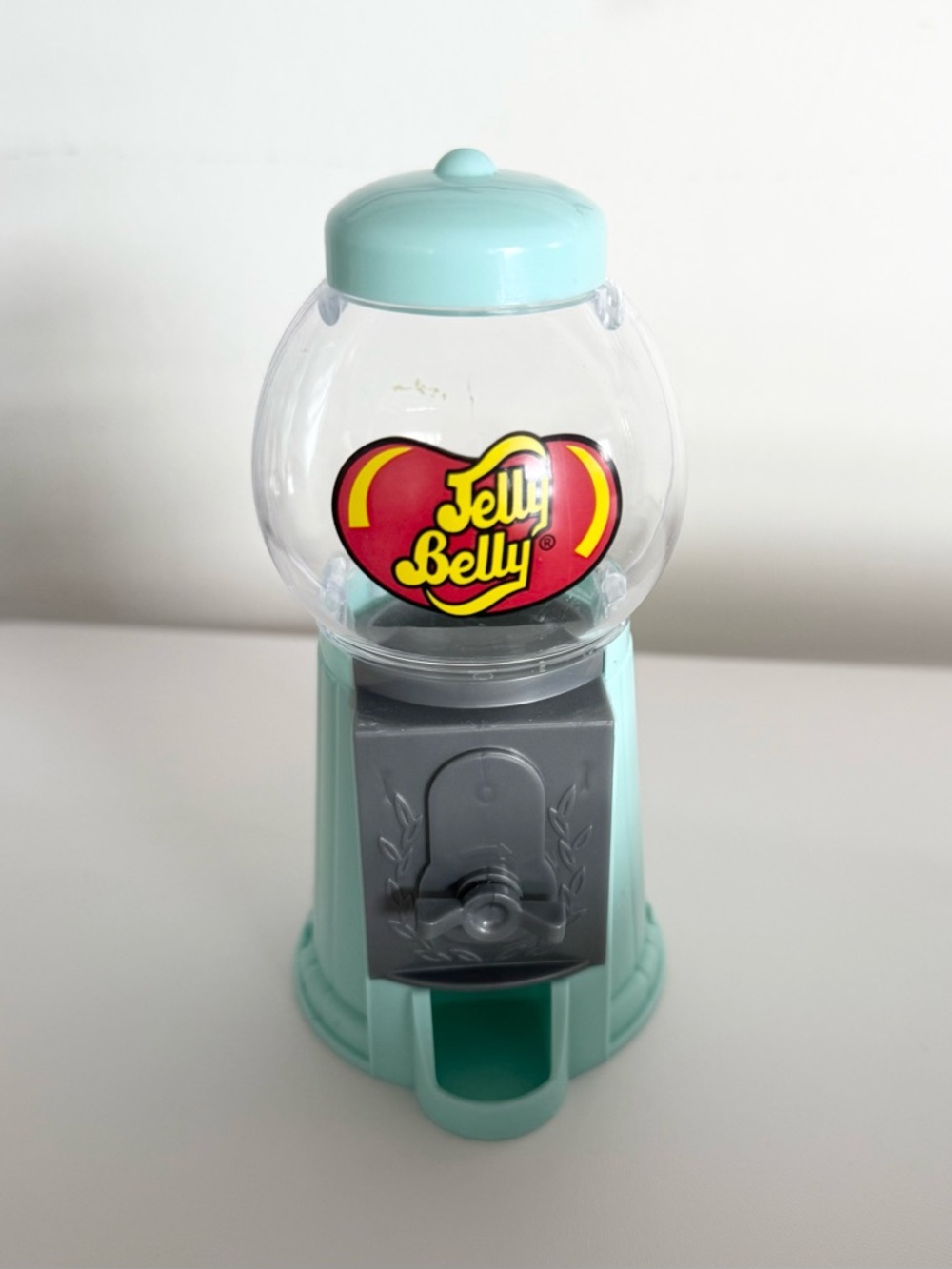Mini mint green jelly belly jelly bean dispenser